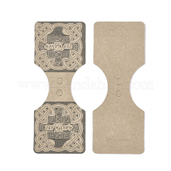 厚紙のアクセサリー台紙  ネックレスに使用  ブレスレットとモバイルペンダント  キャメル  90x35x0.3mm&nbsp;X-CDIS-Q001-25