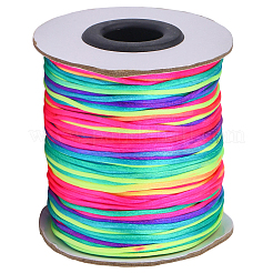 1 Roll Segment Dyed Nylon Satin Rattail Cords&nbsp;NWIR-PA0001-03