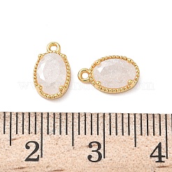 Brass Crushed Ice Cut Cubic Zirconia Pendants&nbsp;KK-D024-24A-G