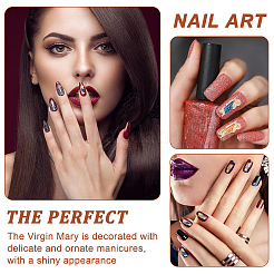 18色亜鉛合金エナメルカボション6個  ネイルアートの装飾の付属品  聖ジュード フィガロ  ライトゴールド  25.5x10x3mm  3個/カラー&nbsp;MRMJ-AR0001-15