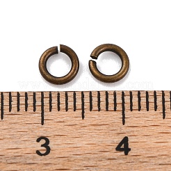 真鍮製オープンタイプ丸カン  カドミウムフリー＆鉛フリー  アンティークブロンズ  5x1mm  18ゲージ  内径：3mm  約714個/50g&nbsp;X-KK-G514-01H-AB