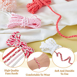 10 Yards 4 Colors  Braided Flat Faux Suede Cord&nbsp;LW-TA0001-05