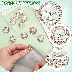 10Pcs Alloy Rhinestone Shank Buttons&nbsp;FIND-FG0003-20KCG