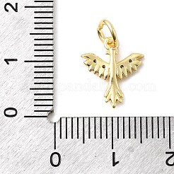 Brass Micro Pave Cubic Zirconia Charms&nbsp;KK-C139-14G