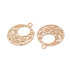 Long-Lasting Plated Brass Filigree Charms&nbsp;KK-K336-22KCG