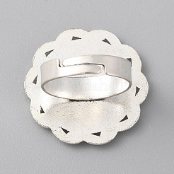 Adjustable Alloy Ring Components&nbsp;PALLOY-WH0101-75AS