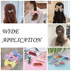 アイアン製ヘアバレッタパーツ  フランスヘアクリップパーツ  プラチナカラー  約50mm長  6 mm幅&nbsp;PJH1014Y