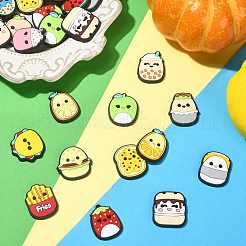 40 個 20 スタイルのかわいい PVC プラスチックカボション  食品と果物  混合図形  ミックスカラー  26~30x21~28x4mm  2個/スタイル&nbsp;KY-CJ0001-66