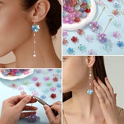 210Pcs 6 Colors Acrylic Bead Caps&nbsp;OACR-SZ0001-47