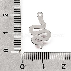 304ステンレスペンダント  エナメル  スネークチャーム  ステンレス鋼色  ミックスカラー  20x11x2mm  穴：1mm&nbsp;STAS-N108-103P