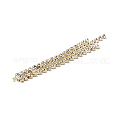 3 Rows Brass Crystal Rhinestone Cup Chain Big Pendants&nbsp;KK-A167-04KCG