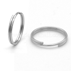 変色しない304ステンレススチール製スプリットリング  ダブルループ丸カン  ステンレス鋼色  8x1.5mm  内径：6.5mm  単線：厚さ0.7mm&nbsp;STAS-S105-JA619-8