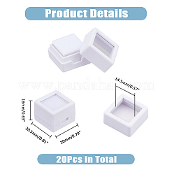 Acrylic Square Loose Diamond Box with Visible Window&nbsp;CON-WH0088-76A-01