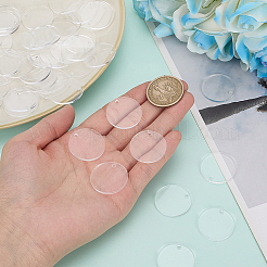 100Pcs Transparent Acrylic Pendants&nbsp;OACR-SC0002-99A