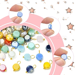 100Pcs Electroplate Glass Charms&nbsp;PALLOY-FZ00017