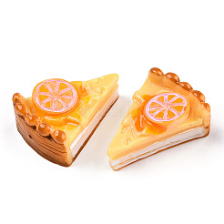 樹脂カボション  模造食品  ケーキ  砂茶色  28x21x12mm&nbsp;LS-CRES-S286-126