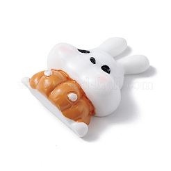 ハロウィンのテーマ不透明樹脂カボション  ホワイト  カボチャ  33x25x11.5mm&nbsp;RESI-E035-02B