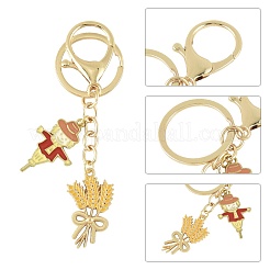 3Pcs Alloy Enamel Keychains&nbsp;KEYC-FS00042-01