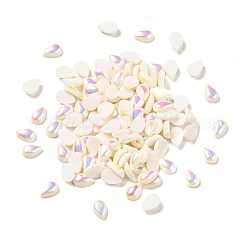 Absプラスチックネイルアートデコレーションアクセサリー  ティアドロップ  乳白色  6x4x2mm  約5000個/袋&nbsp;MRMJ-S017-003E