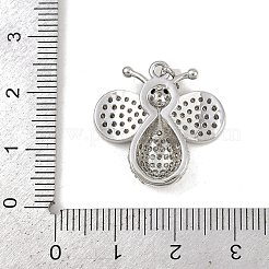 Brass Micro Pave Cubic Zirconia Pendants&nbsp;KK-P323-10P