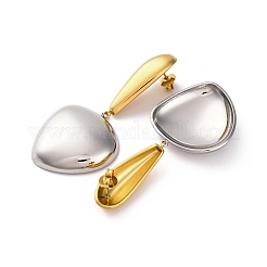 304 Stainless Steel Dangle Stud Earrings&nbsp;EJEW-K296-02GP-01