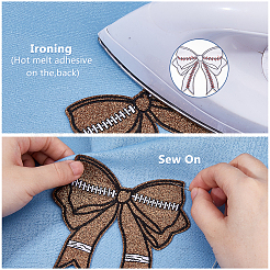 12Pcs 6 Colors Computerized Embroidery Cloth Self Adhesive Patches&nbsp;PATC-DC0001-11