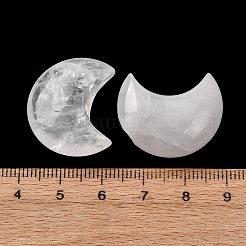 天然石クオーツクリスタルビーズ  ロッククリスタル 3D 三日月形  トップ掘削  25~25.5x20~21x9~10.5mm  穴：2.5mm&nbsp;G-T147-01A-08