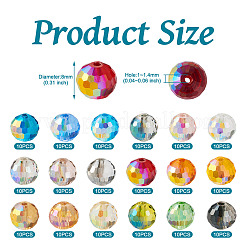 180Pcs 18 Colors Transparent Electroplate Glass Bead&nbsp;EGLA-TA0001-19