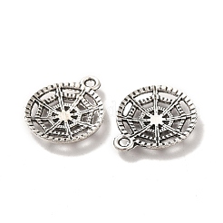 合金のチベット風チャーム  蜘蛛の巣のチャーム  アンティークシルバー  16.5x14x2mm  穴：1.6mm  約714個/500g&nbsp;TIBE-B001-03AS