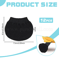 ナイロン製荷物用ホイール保護カバー  ブラック  65x75x5mm  4個/セット&nbsp;LS-FIND-WH0173-312