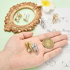 6個 6色 歯合金ラインストーンブローチ バックパック 服用  ミックスカラー  23.5~29x13~14mm  1pc /カラー&nbsp;JEWB-CJ0001-86
