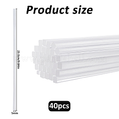 Transparent Acrylic Square Stick&nbsp;OACR-WH0037-57B