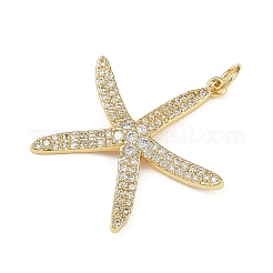 Brass Micro Pave Cubic Zirconia Pendants&nbsp;X-KK-R230-02G