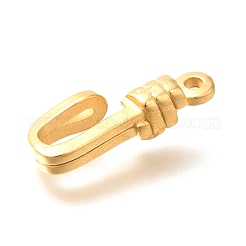 イオンプレーティング（IP）304ステンレススチールフック留め具  18KGP本金メッキ  21x7x5.8mm  穴：2mm&nbsp;STAS-I321-71G
