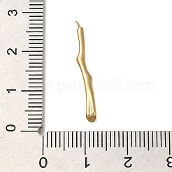 PVD真空メッキ304ステンレスペンダント  バーチャーム  18KGP本金メッキ  26x2x3mm  穴：1.2mm&nbsp;STAS-P371-088G