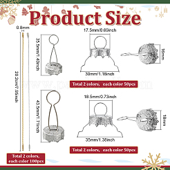 200Pcs Christmas Aluminum Round Ornament Cap&nbsp;FIND-PH0027-95