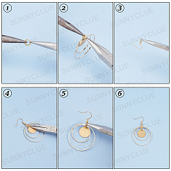 PVD真空メッキ304ステンレススチールチャーム  テクスチャ  レーザー切断  フラットラウンド  ミックスカラー  15x0.8mm  穴：1.5mm  30個/箱&nbsp;STAS-SC0001-59C