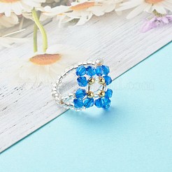 Transparent Acrylic Beads Rings&nbsp;X1-RJEW-TA00006-02