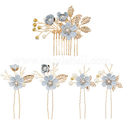 Plastic and Resin and Iron Hairpin Set&nbsp;OHAR-WH20020-04C
