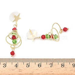 Alloy Dangle Stud Earrings&nbsp;LS-EJEW-H173-03G