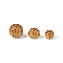 丸い天然木ビーズ  染め  バリーウッド  20/25/30mm  穴：5~6mm  60個/箱&nbsp;WOOD-CD0001-01