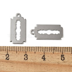 ステンレスペンダント201個  長方形  ステンレス鋼色  18.5x9x0.5mm  穴：1.4mm&nbsp;STAS-I330-004P