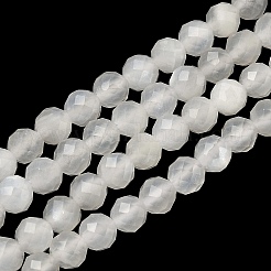Natural White Moonstone Beads Strands&nbsp;G-B168-A12-4mm