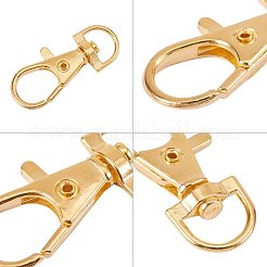 合金製回転式ナスカンカニカン  スイベルスナップフック  ミックスカラー  35x13mm  穴：6mm&nbsp;PALLOY-PH0012-26