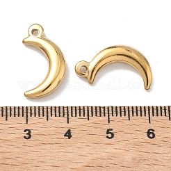 304ステンレスペンダント  ムーンチャーム  イオンプレーティング（ip）  18KGP本金メッキ  19.5x11x4mm  穴：1.6mm&nbsp;STAS-Z184-31G