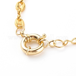 Brass Coffee Bean Chain Necklaces&nbsp;NJEW-JN03407