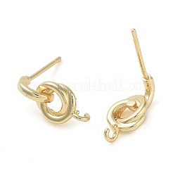 Brass Studs Earringss Finding&nbsp;KK-K364-10G