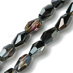 Transparent Electroplate Glass Beads Strands&nbsp;GLAA-K064-03B