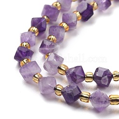 Natural Chevron Amethyst Beads Strands&nbsp;G-P463-13