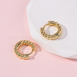 真鍮製フープピアス  丸いリング  16KGP本金メッキ  15x3mm&nbsp;EJEW-K267-23G